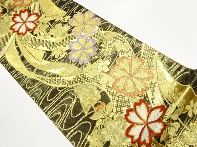 JAPANESE FUKURO OBI / WOVEN SAKURA